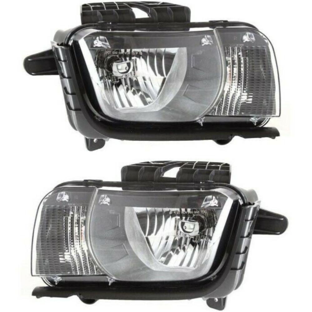 Headlight Set For 2010-2013 Camaro Left and Right With Bulb 2Pc