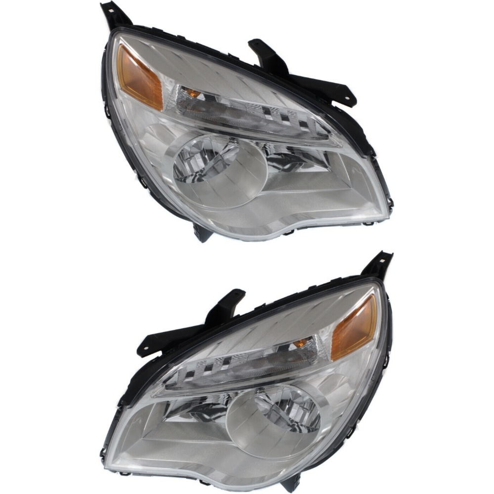 Headlight Set For 2010-2015 Equinox Left and Right Reflector Type 2Pc