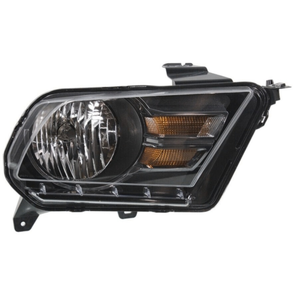 Headlight For 2010-2014 Ford Mustang Right Black Housing With Bulb