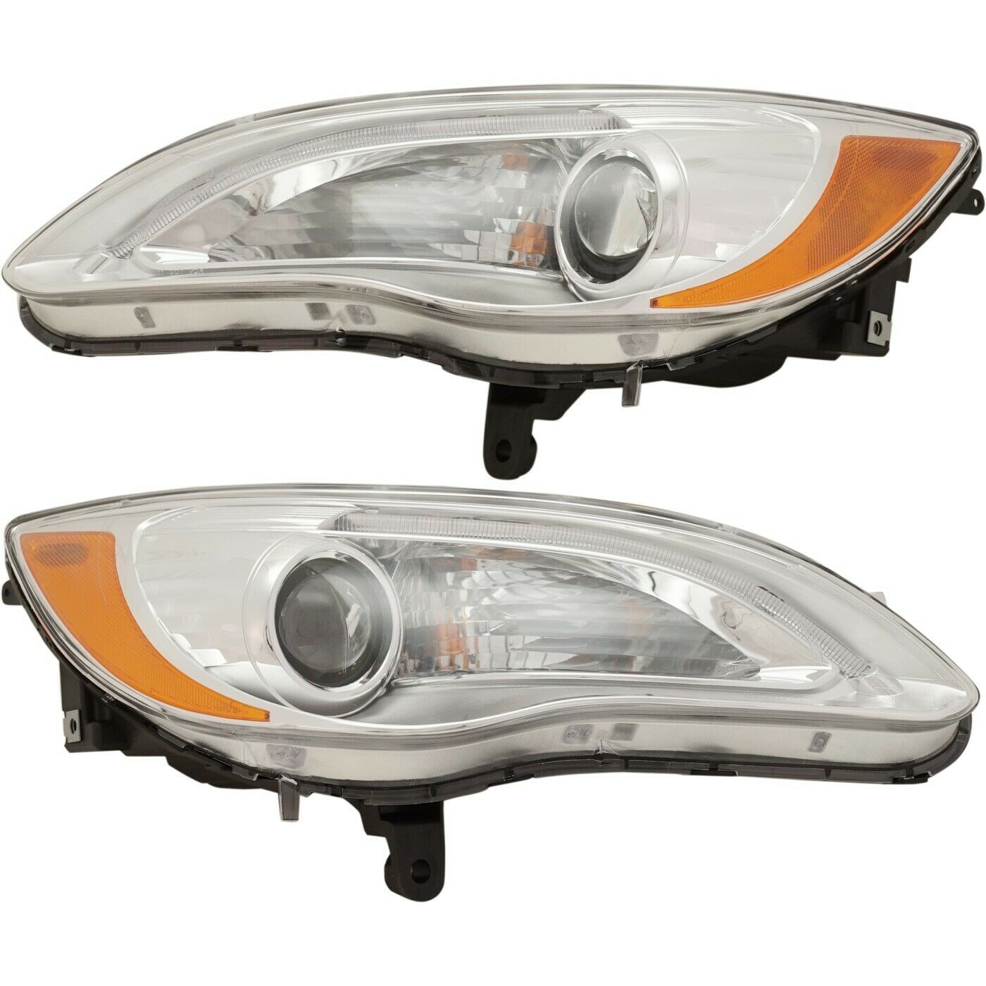 Headlight Set For 2011-14 200 Left and Right With Wiring Harness 2Pc