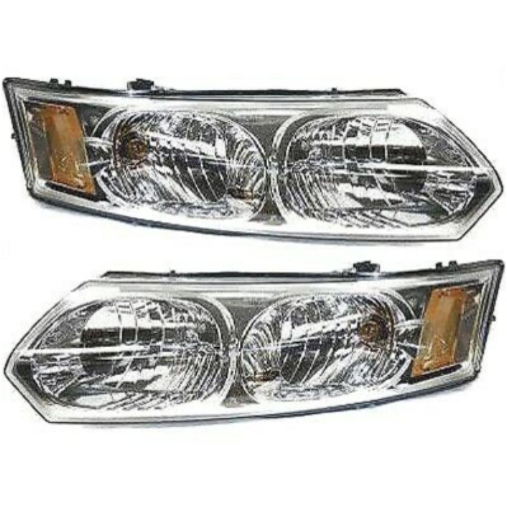 Headlight Set For 03-07 Ion 2 03-07 Ion 3 03-05 Ion 1 Left & Right With Bulb 2Pc