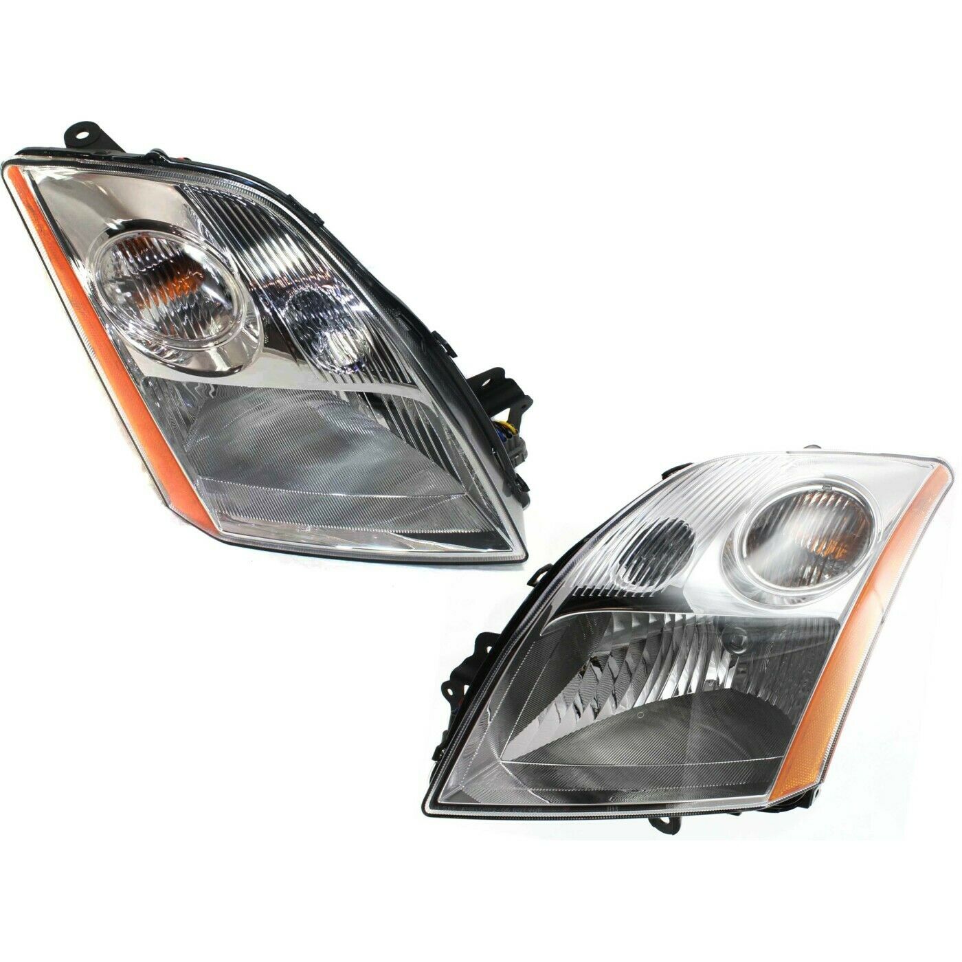 Headlight Set For 2007-09 Sentra Sedan S SL Left and Right With Bulb 2Pc