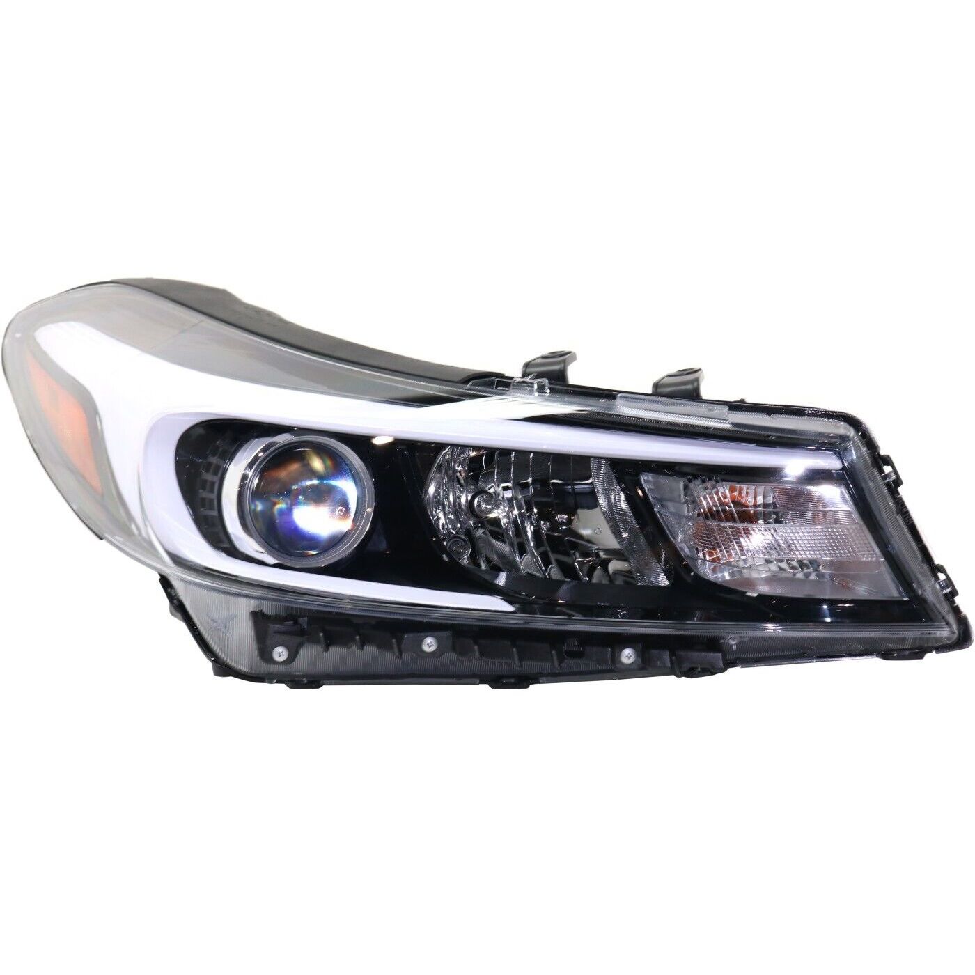 Headlight Set For Kia 2017-2018 Forte5 EX Driver and Passenger Side Clear Lens