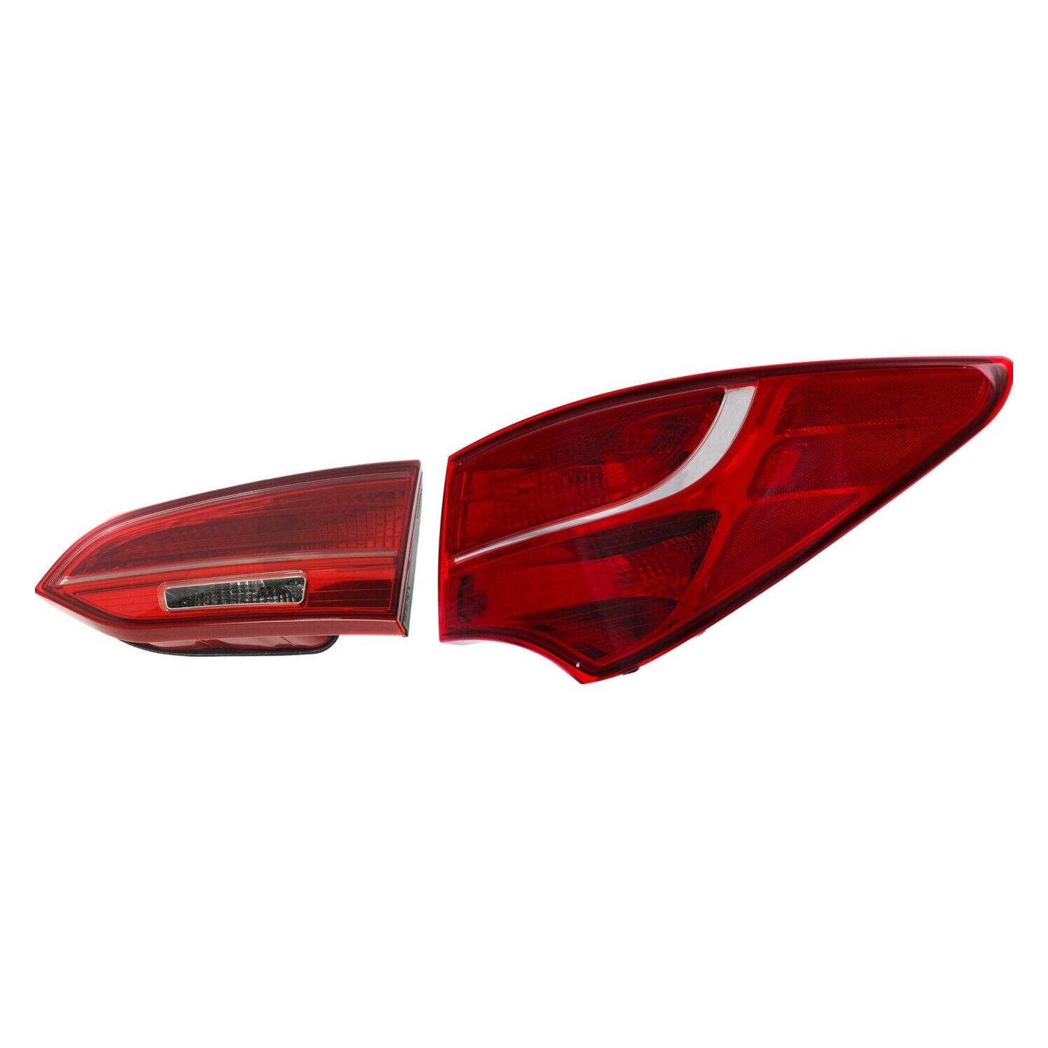 Tail Lights For 2013-14 Hyundai Santa Fe Sport Inner Outer Halogen with bulbs