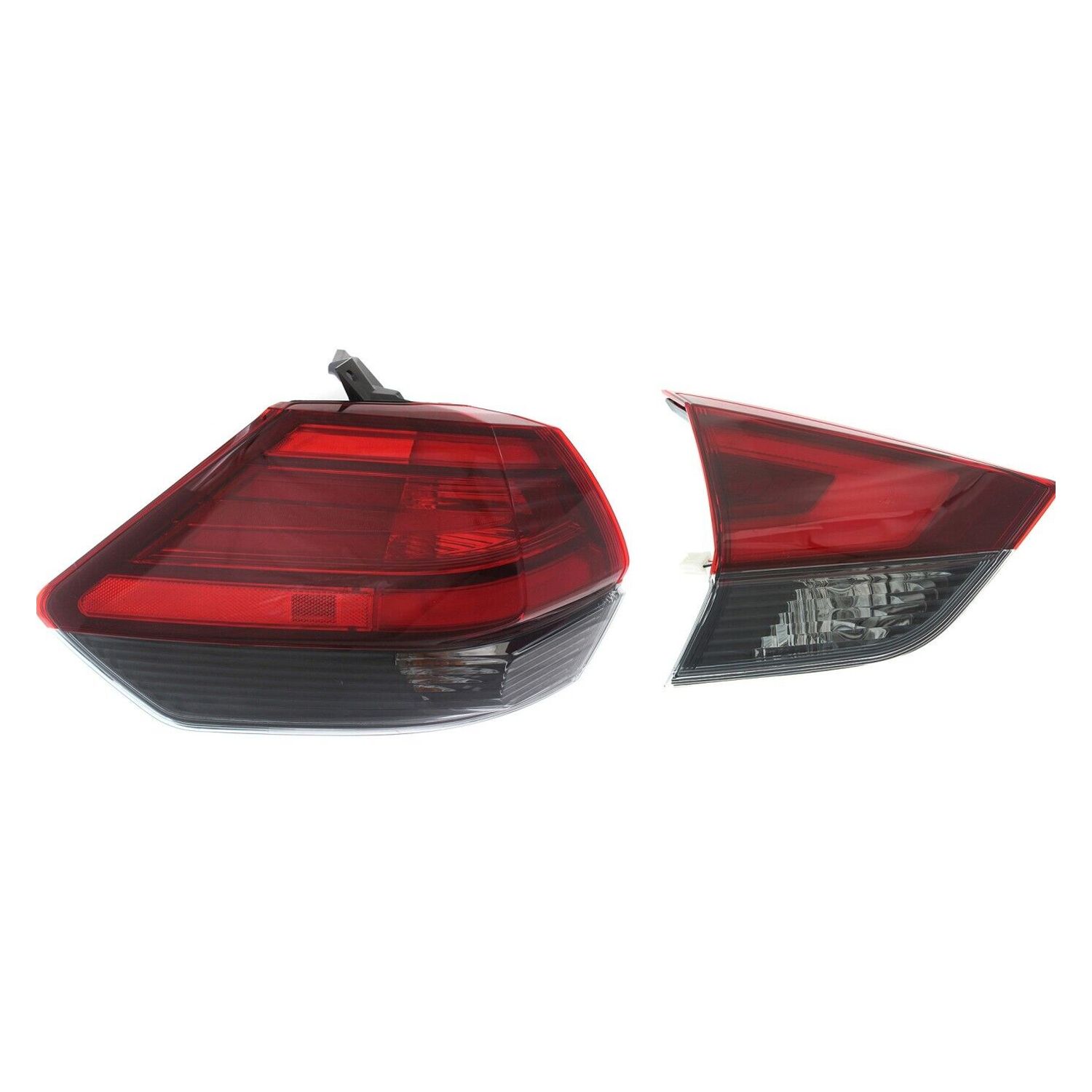 Tail Light Set For 2017 Nissan Rogue Left Inner and Outer Clear/Red Halogen