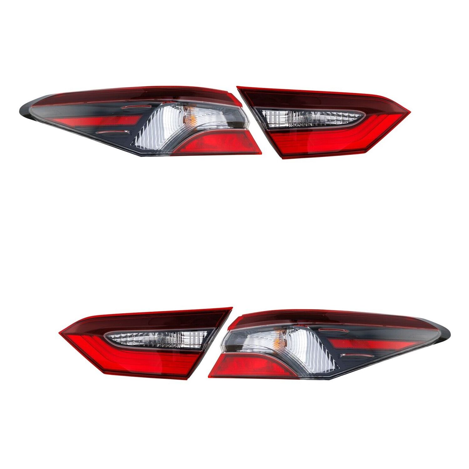 Tail Light Set For 2021-2022 Toyota Camry LH Inner Outer Halogen with bulbs