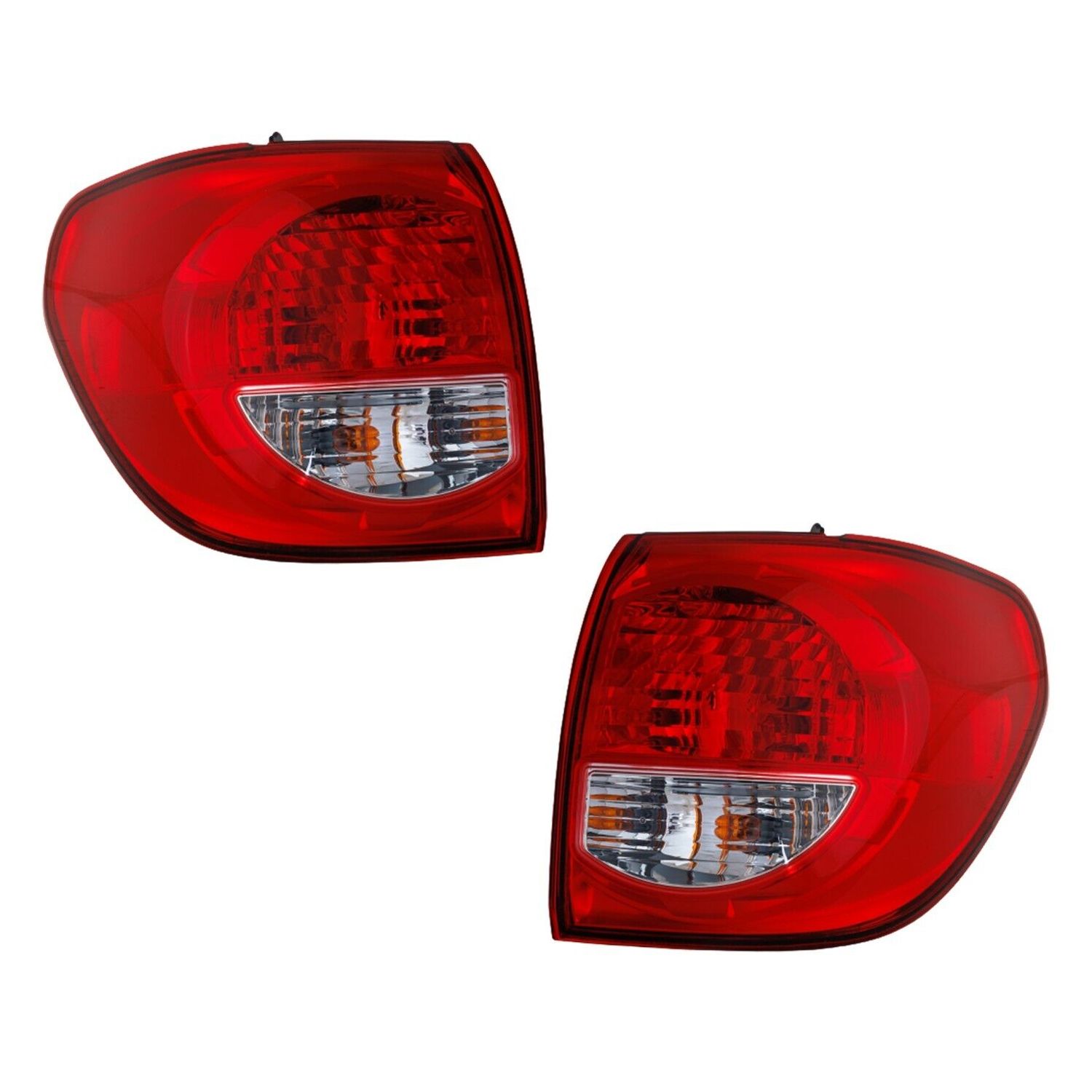 Tail Light Set For 2008-2017 Toyota Sequoia Left Right Outer Clear/Red Halogen