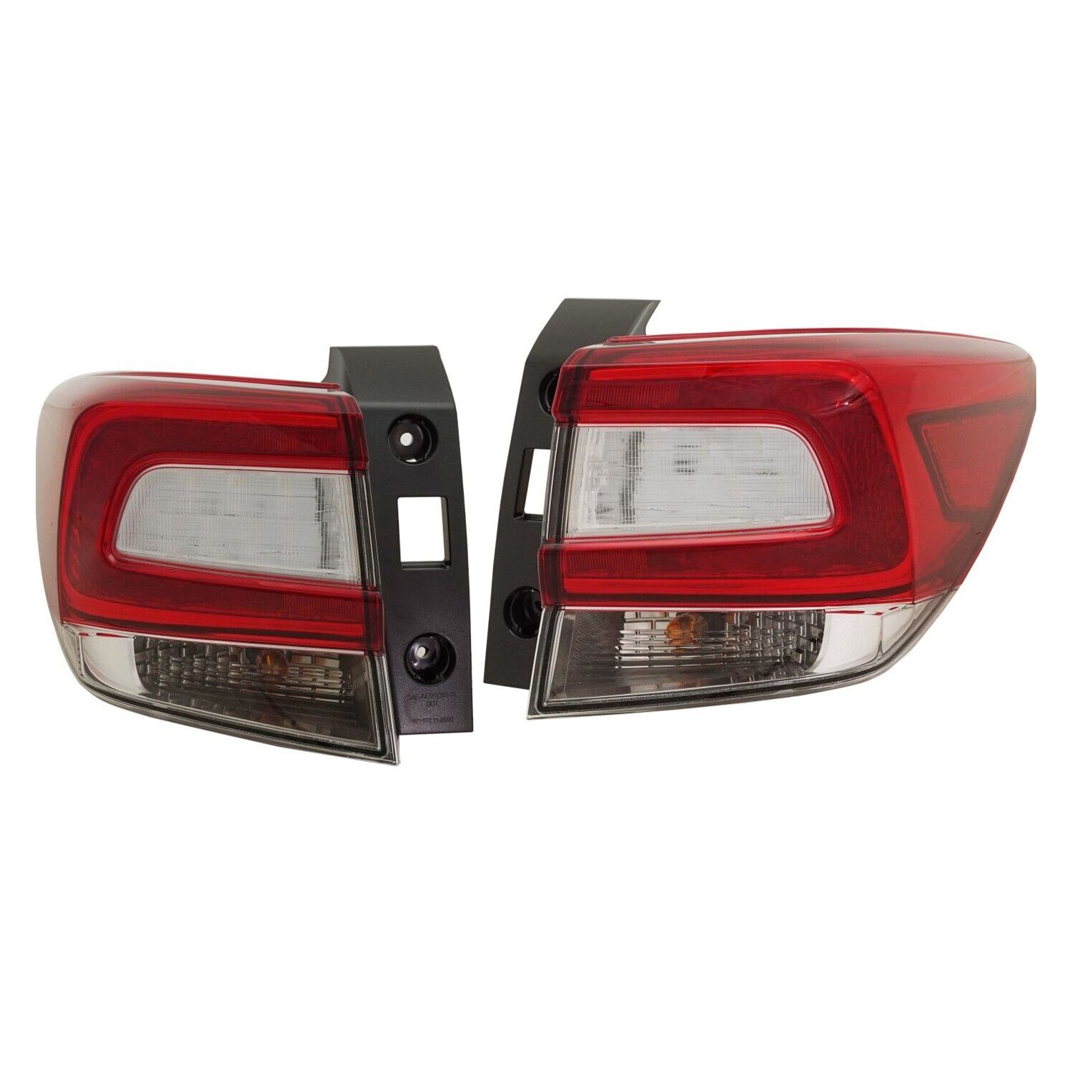Tail Light Set For 2017-2019 Subaru Impreza 18-19 Crosstrek L R Outer Clear/Red