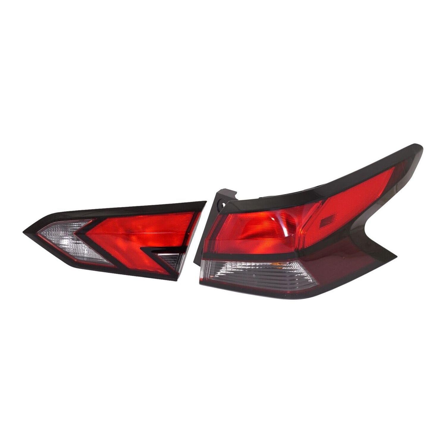 Tail Light Set For 2020-2021 Nissan Versa Left Right Inner Outer w/ bulb Halogen