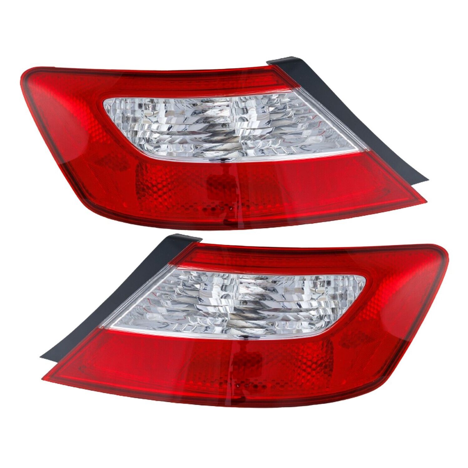 Tail Light Set For 2006-2008 Honda Civic Left and Right Clear/Red Halogen