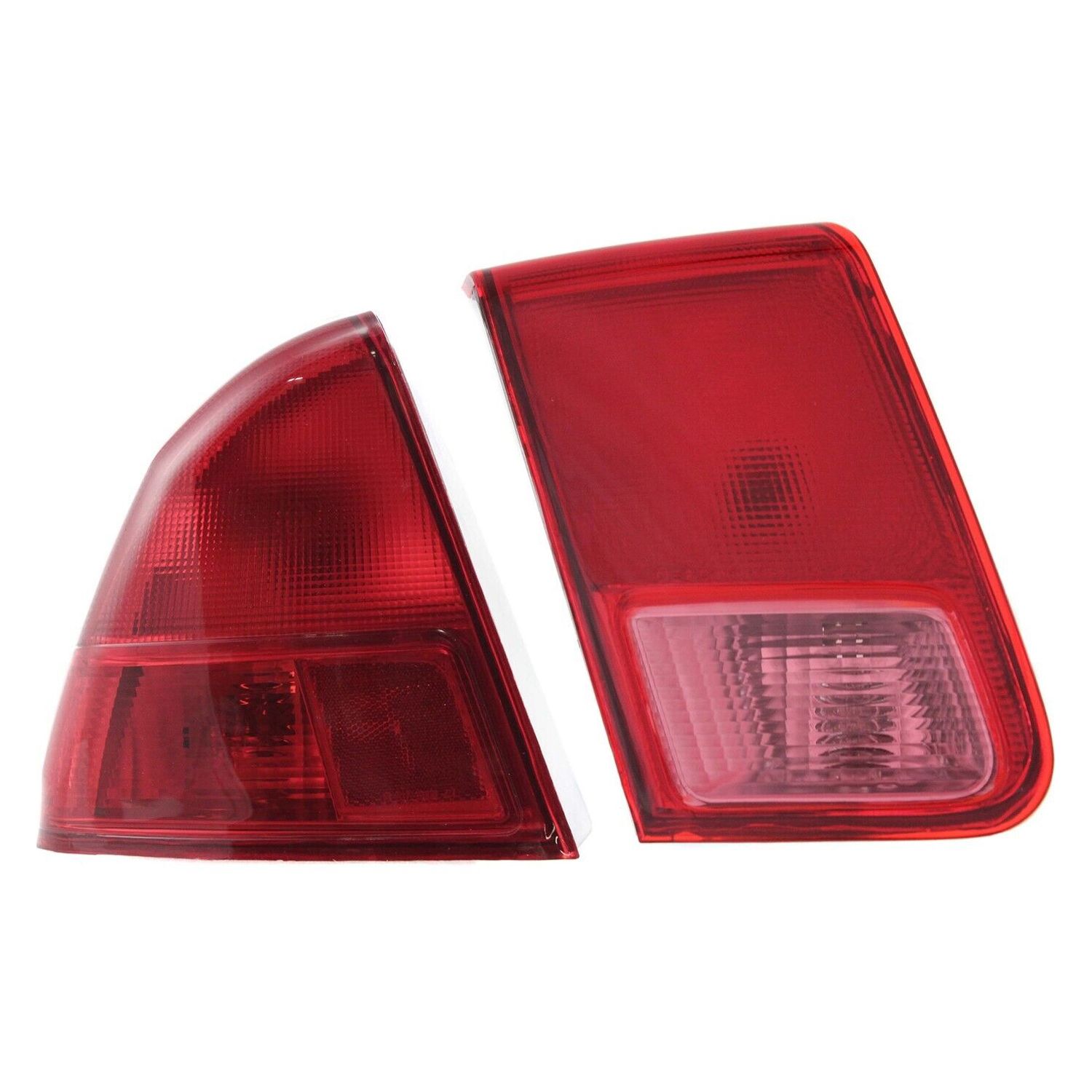 Tail Light Set For 2001-2002 Honda Civic Left Inner and Outer Clear/Red Halogen