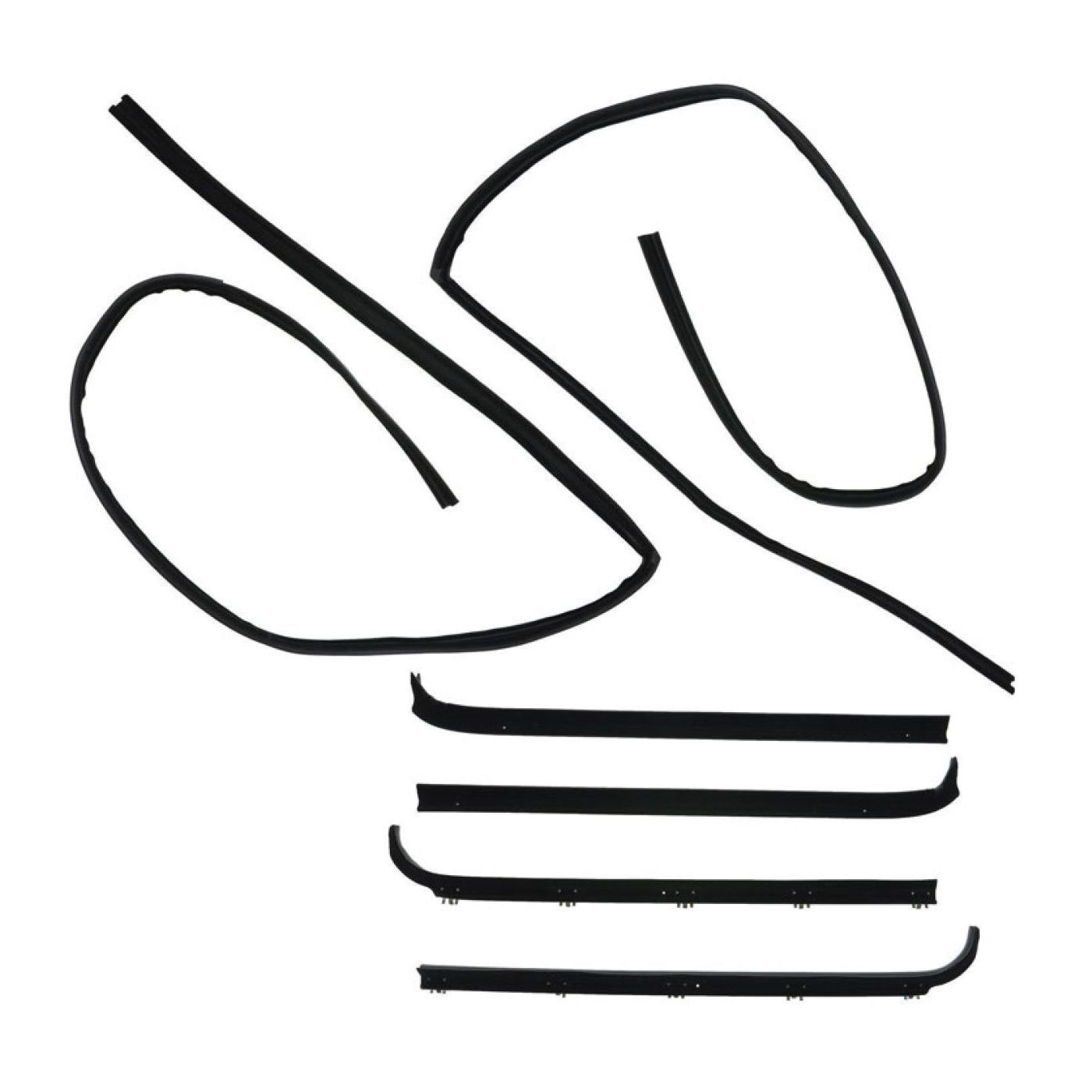 Window Sweep & Run Channel Weatherstrip Seal Set Fits Ford