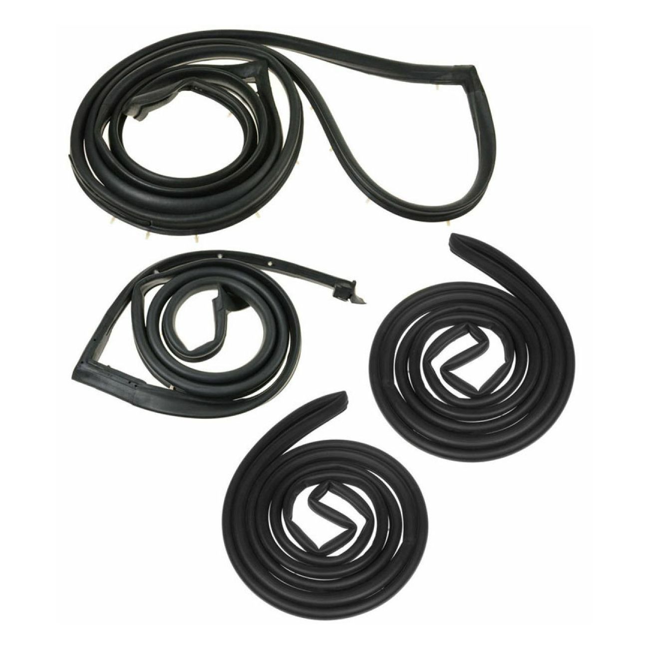 For 79-95 GMC G1500 Front Rubber Side cargo Door Weatherstrip Seals Pair Set