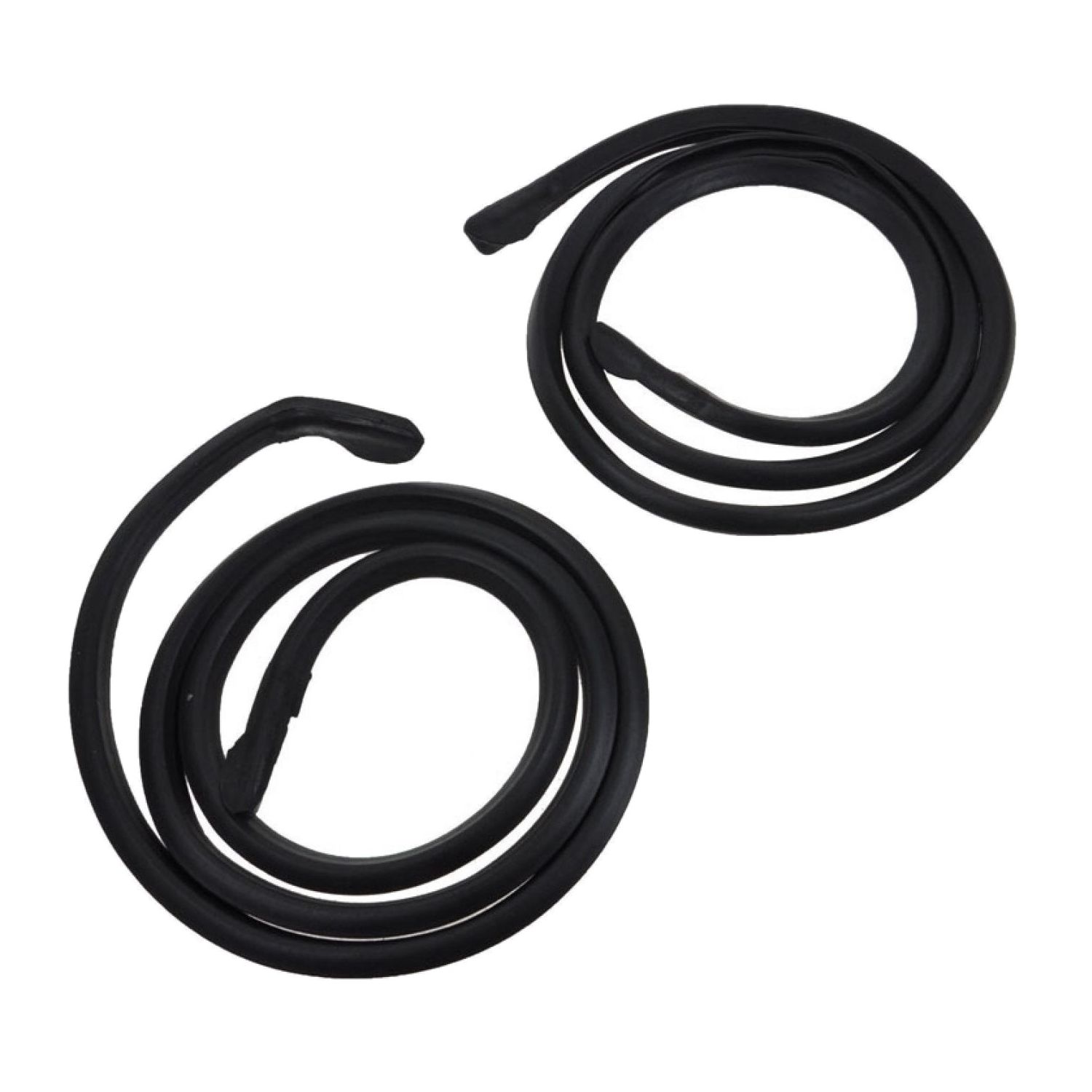 For 1965-1966 Ford Mustang Molded Rubber Door Seal Weatherstrip Pair Set