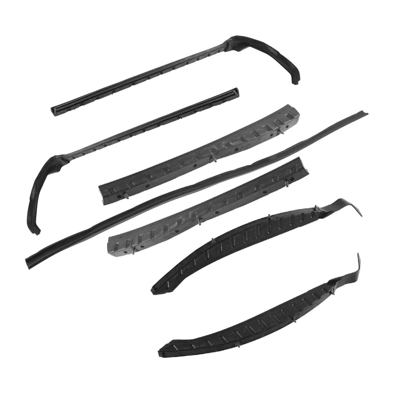 For Chevrolet 1962-1964 Corvair Top Roofrail Weatherstrip Seals 7pc Kit Set