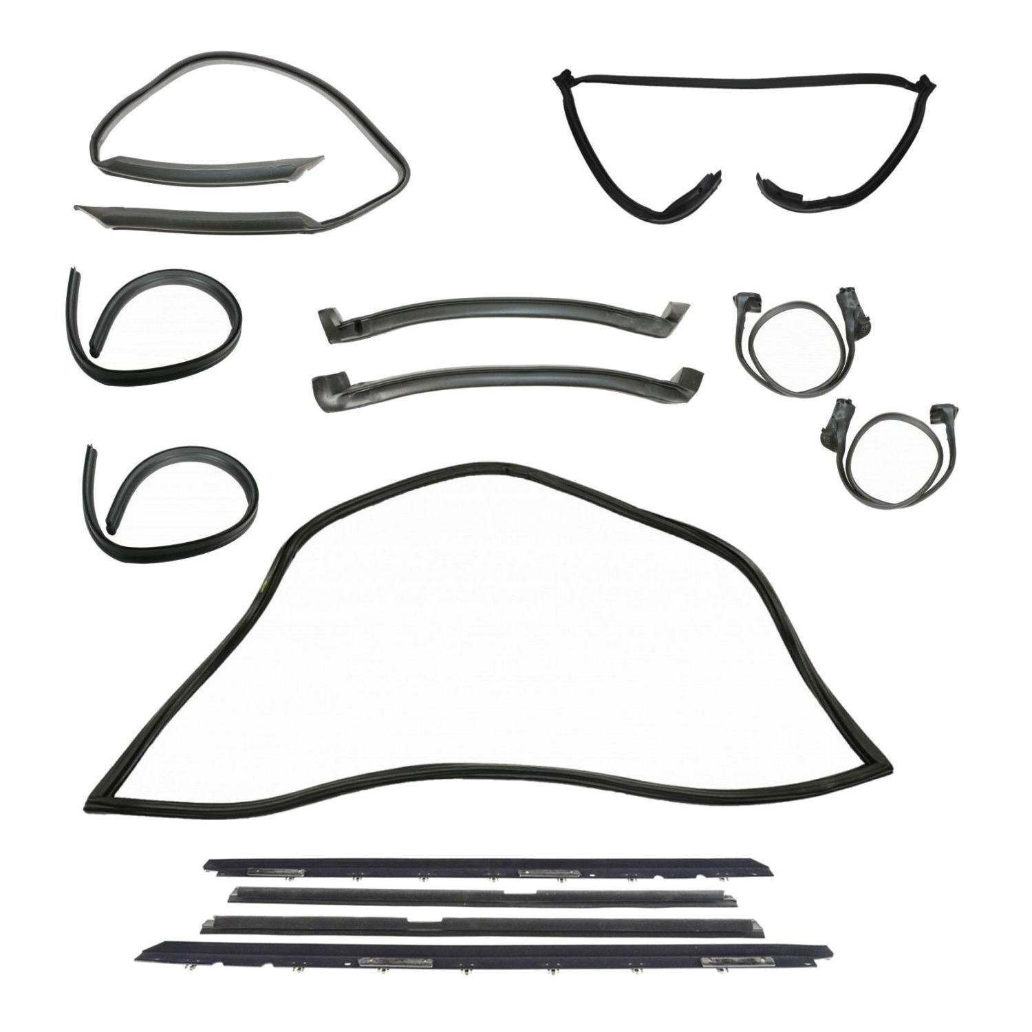 For Chevrolet 1990-1996 Corvette Rubber Weatherstrip Complete Seal Kit Set