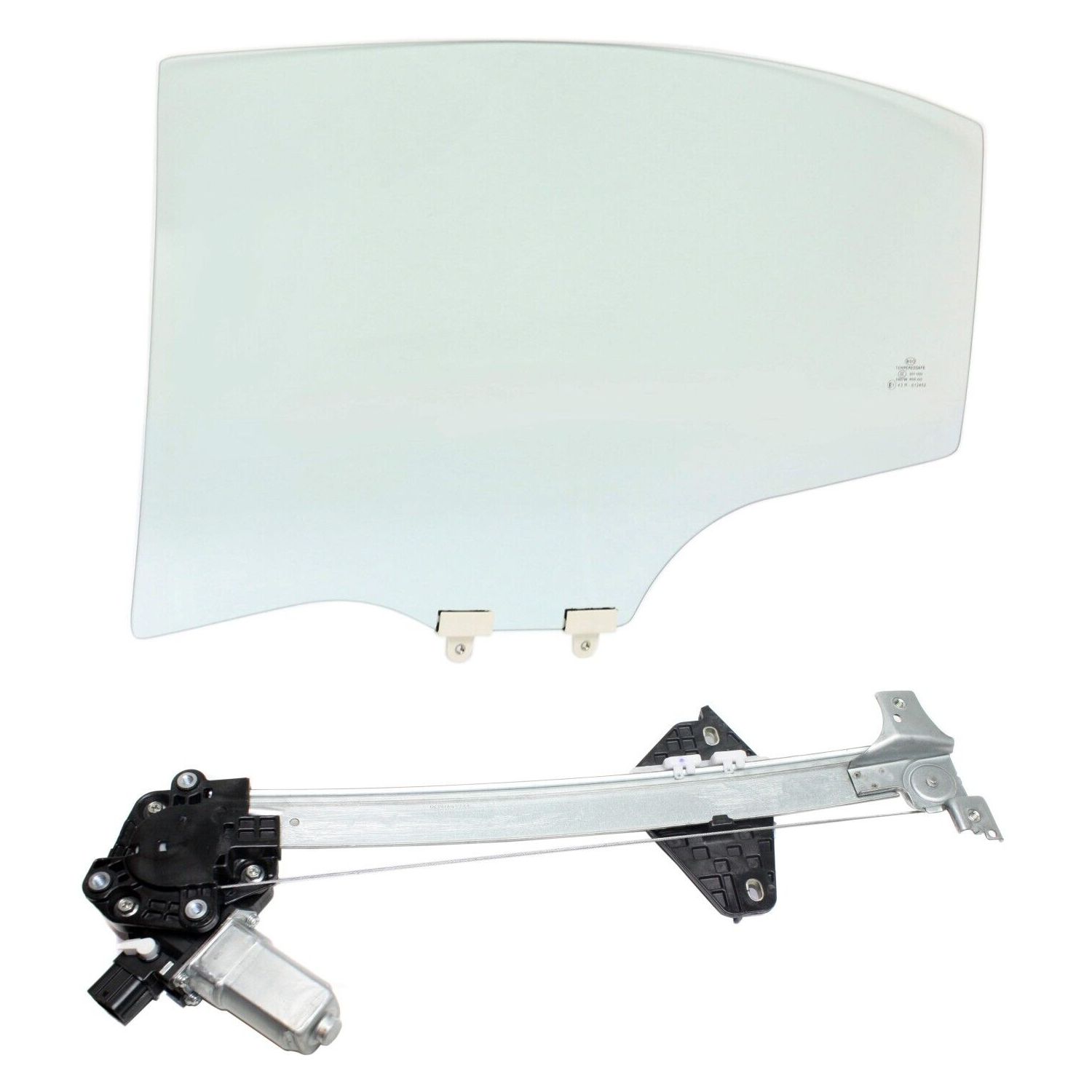 Door Glass Kit For 09-11 Honda Civic Hybrid-L Sedan Rear Driver Side 4-Door
