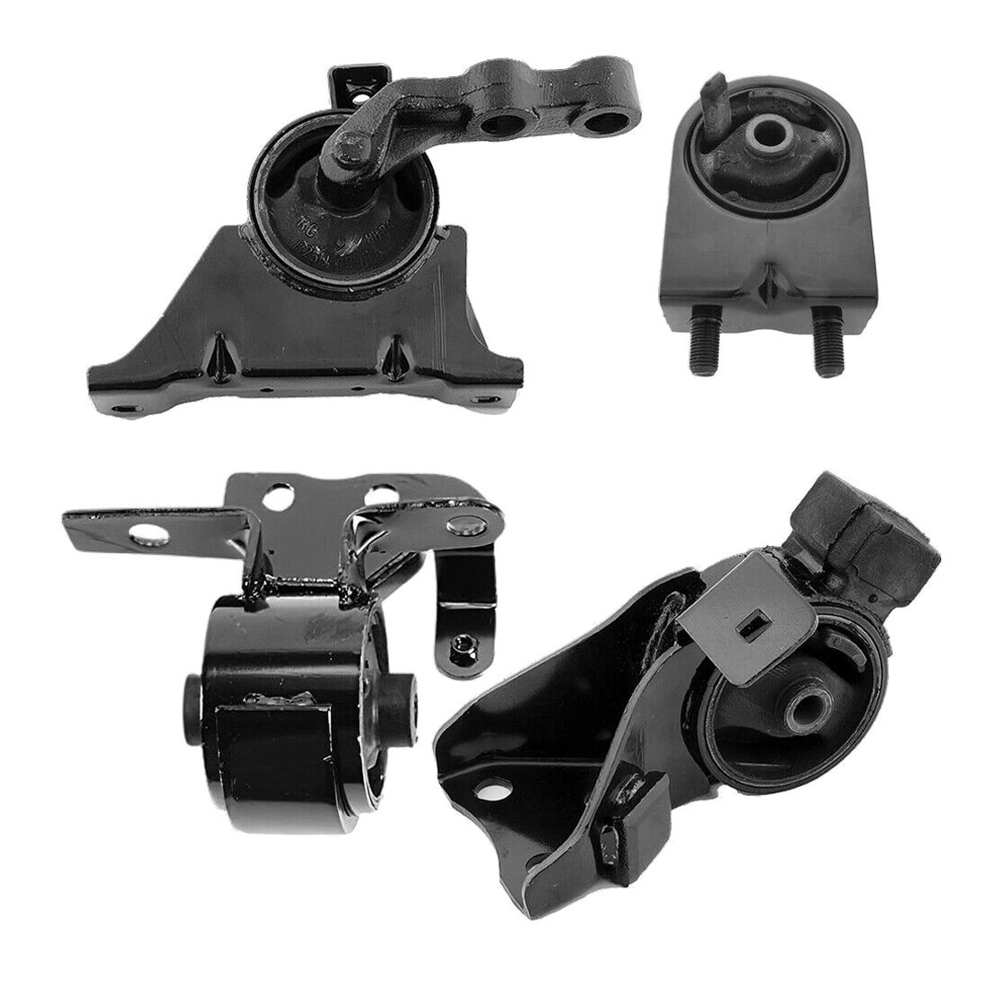 Engine & Transmission Mounts 4Pcs, Fits Mazda Protege 99-01; 1.6L AT