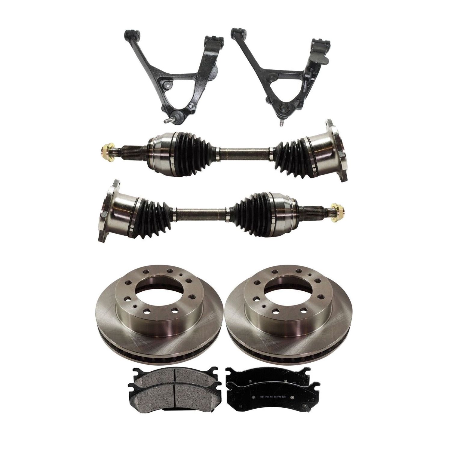 Control Arm Kit For 04 GMC Sierra 1500 Denali Front Left and Right Lower 4WD