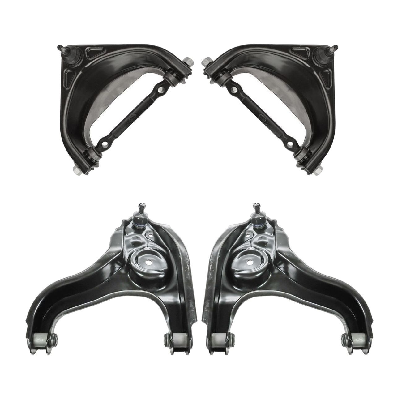 Front Upper Lower Control Arm with Ball Joint Set For 1994-1999 Ram 1500 2WD