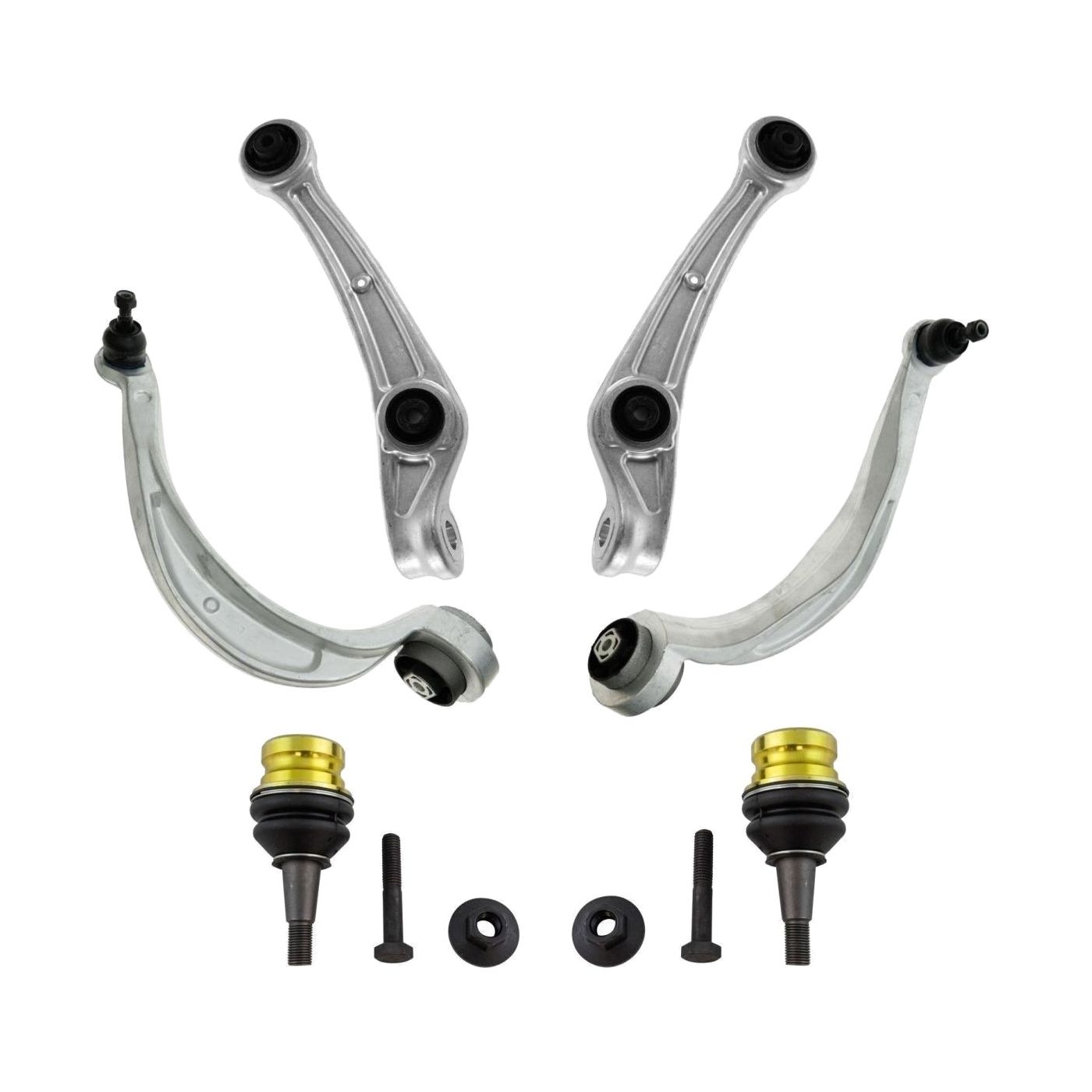 For 09-10 Audi A4 Front Lower Forward & Rearward Control Arm & Ball Joint Kit
