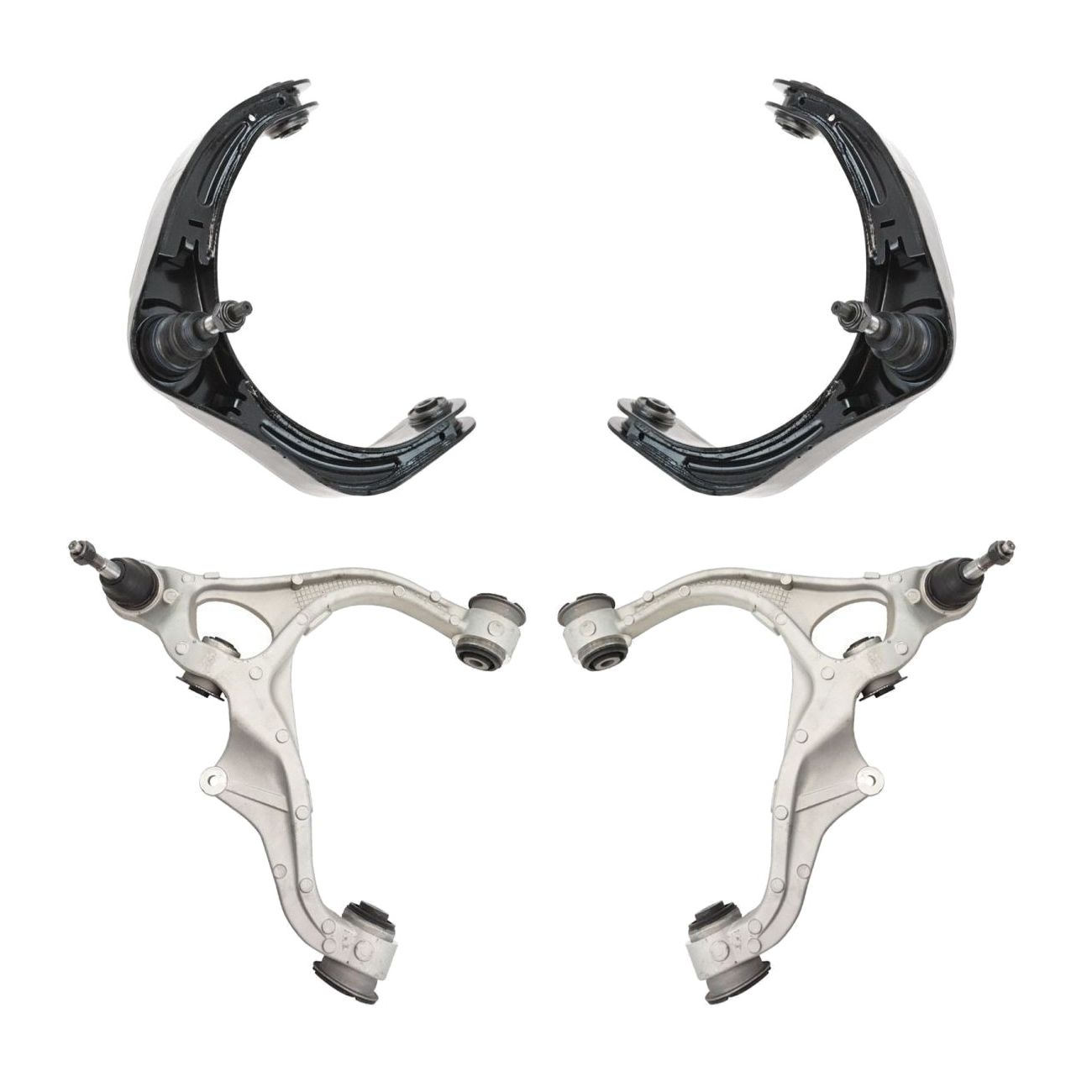 Front Upper & Lower Control Arm W/ Ball Joint Assembly 4pc Set for Dodge Ram