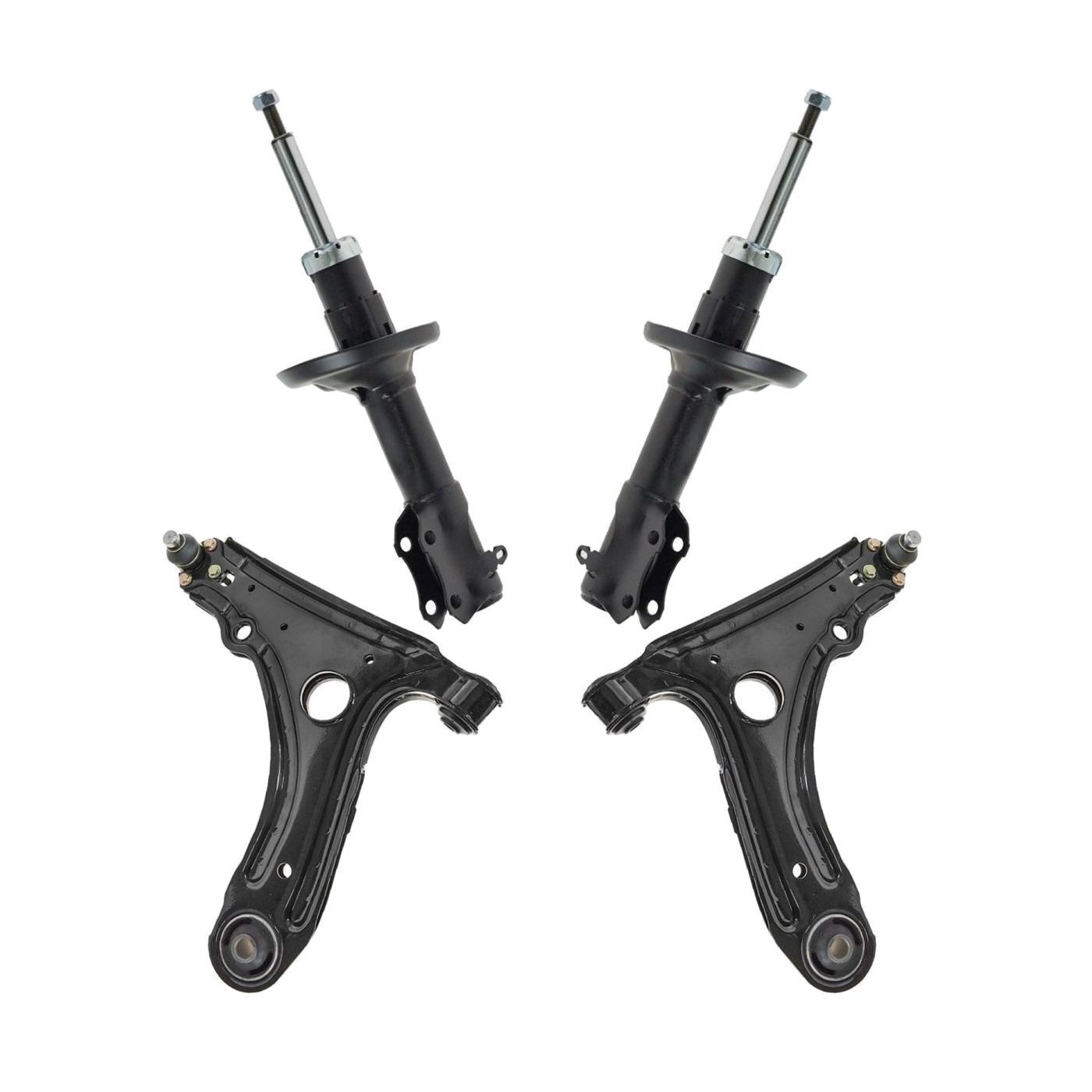4 Piece Suspension Kit Control Arms W/ Ball Joints Complete Strut Assemblies