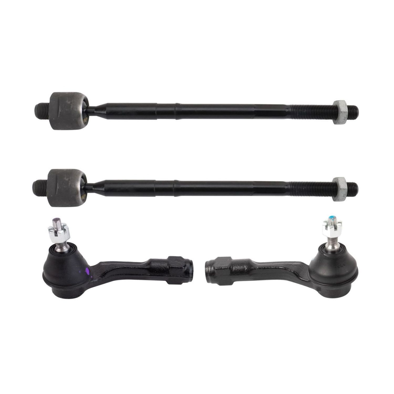 Front Inner and Outer Tie Rod Set For 18-22 Hyundai Accent 18-23 Kia Rio