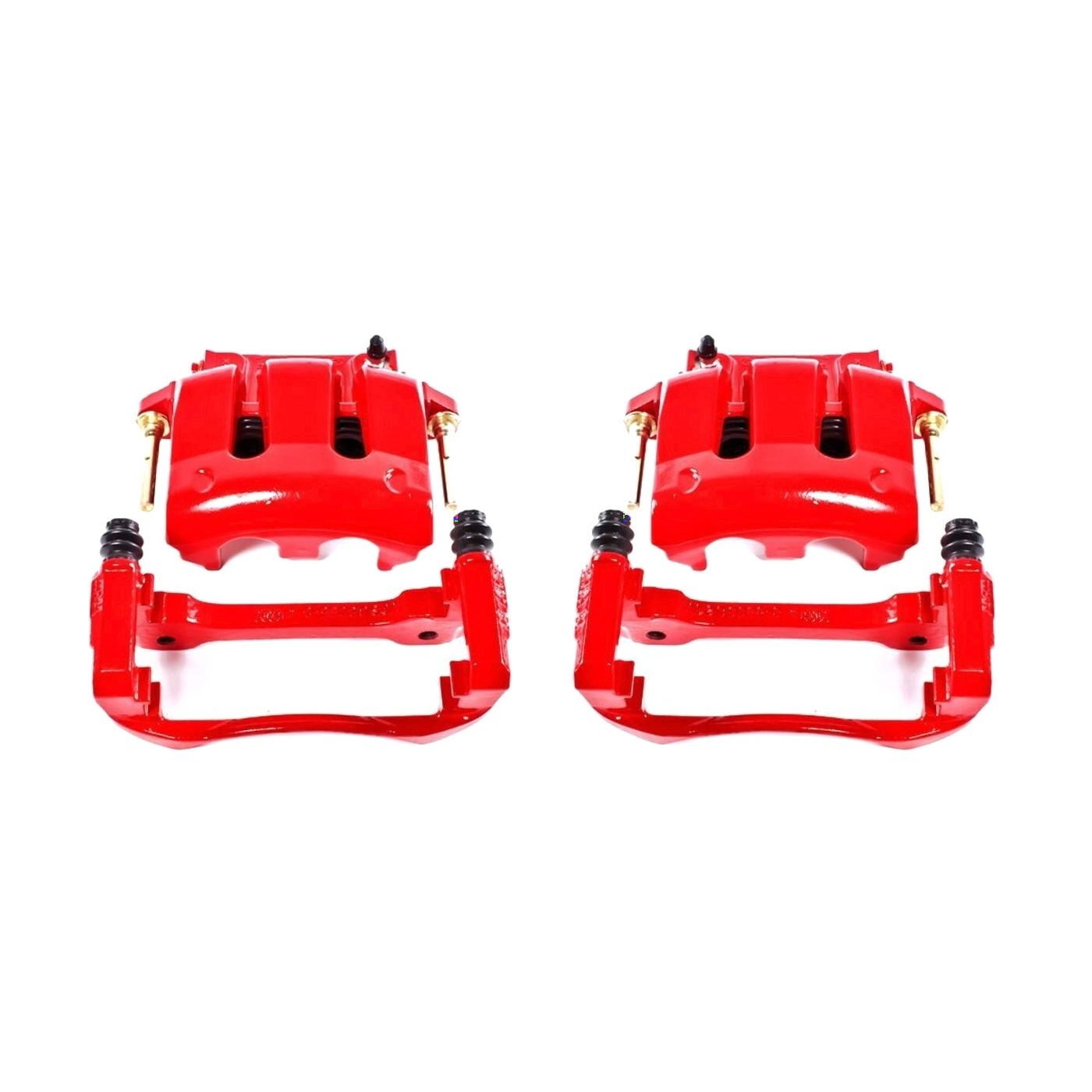For 2011-2014 Ford Mustang Base Convertible Red Powder Coated Calipers