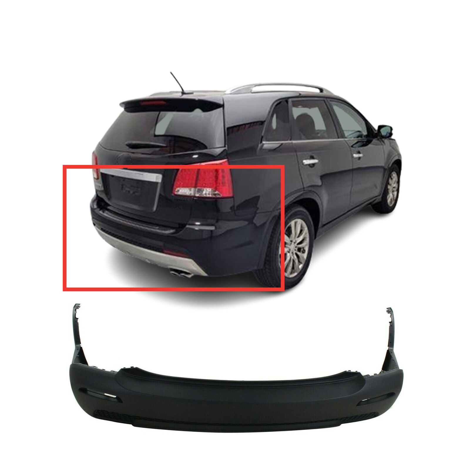 Rear Bumper Cover For Kia 11-13 Sorento Sport Utility EX LX SX Models Textured