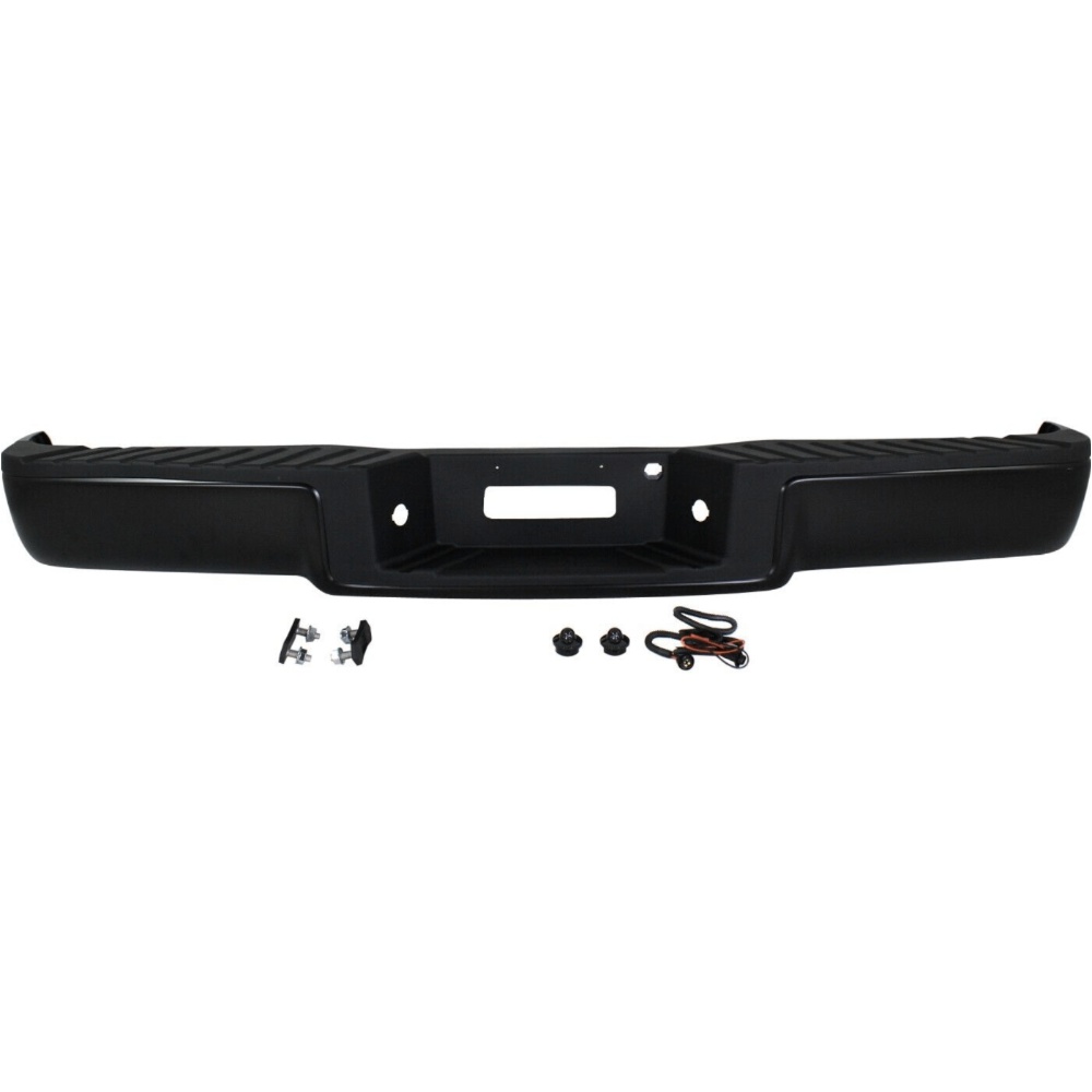 Step Bumper For Ford 2004-2006 F-150 Rear Powdercoated Black Assembly