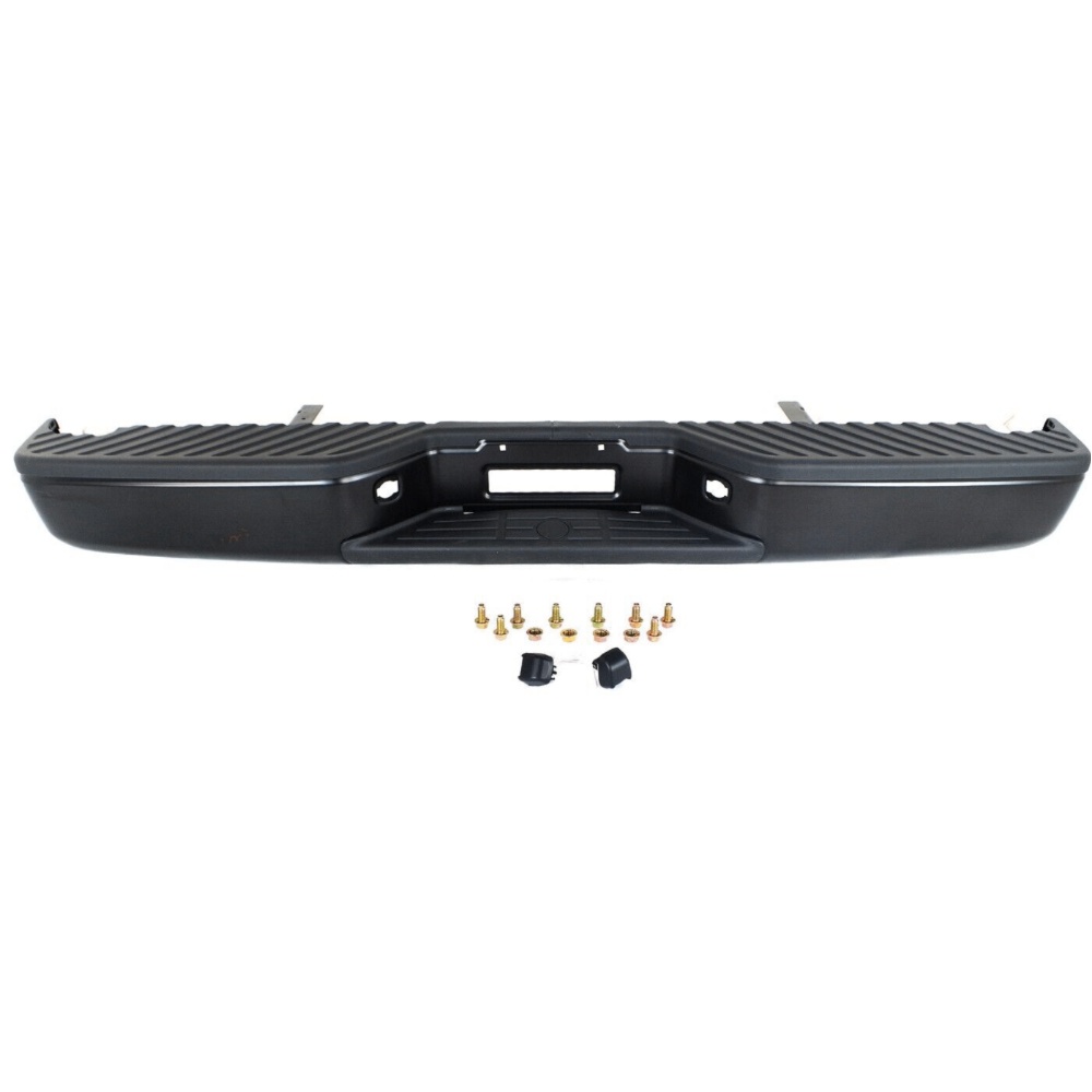 Step Bumper For Nissan 2004-2015 Titan All Cab Types Assembly Steel Black Rear
