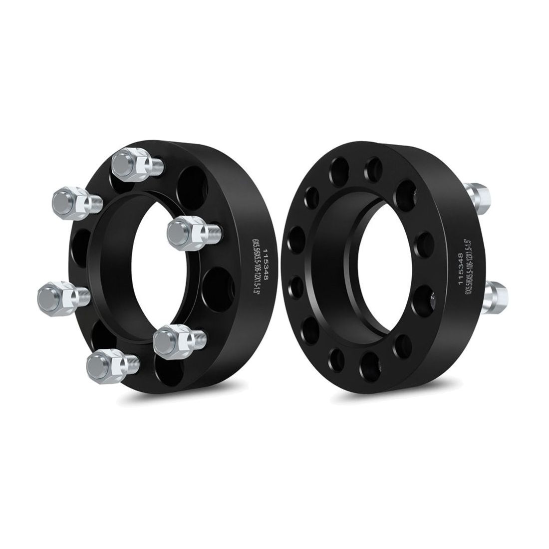 2Pcs 1.5" 6x5.5 Black Hub Wheel Spacers 2016 For Toyota Tacoma 4-Door