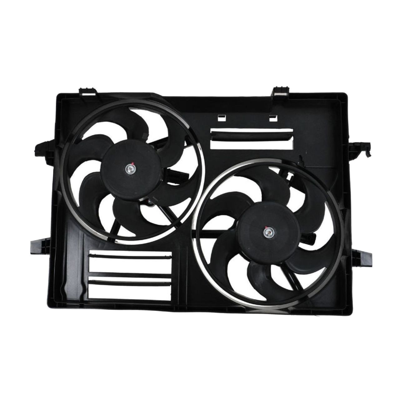 For 02-06 Jaguar X-Type Dual Radiator Cooling Fan Motors Blades Shroud Assembly