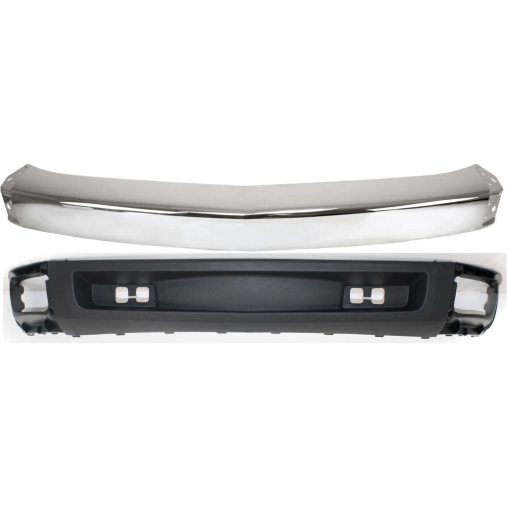 Kit Bumper Face Bars Front Chrome For 2007-2008 Chevrolet Silverado 1500 Truck