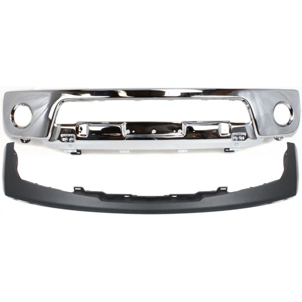 Pair Bumper Face Bars Set of 2 Front Lower Chrome For 2005-2008 Nissan Frontier