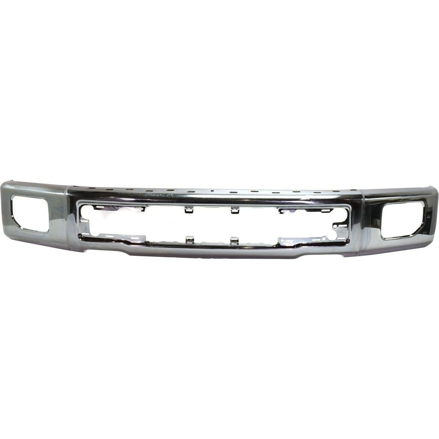 Front Bumper Face Bar Chrome With Fog Lamp Holes For 2015-2017 Ford F-150