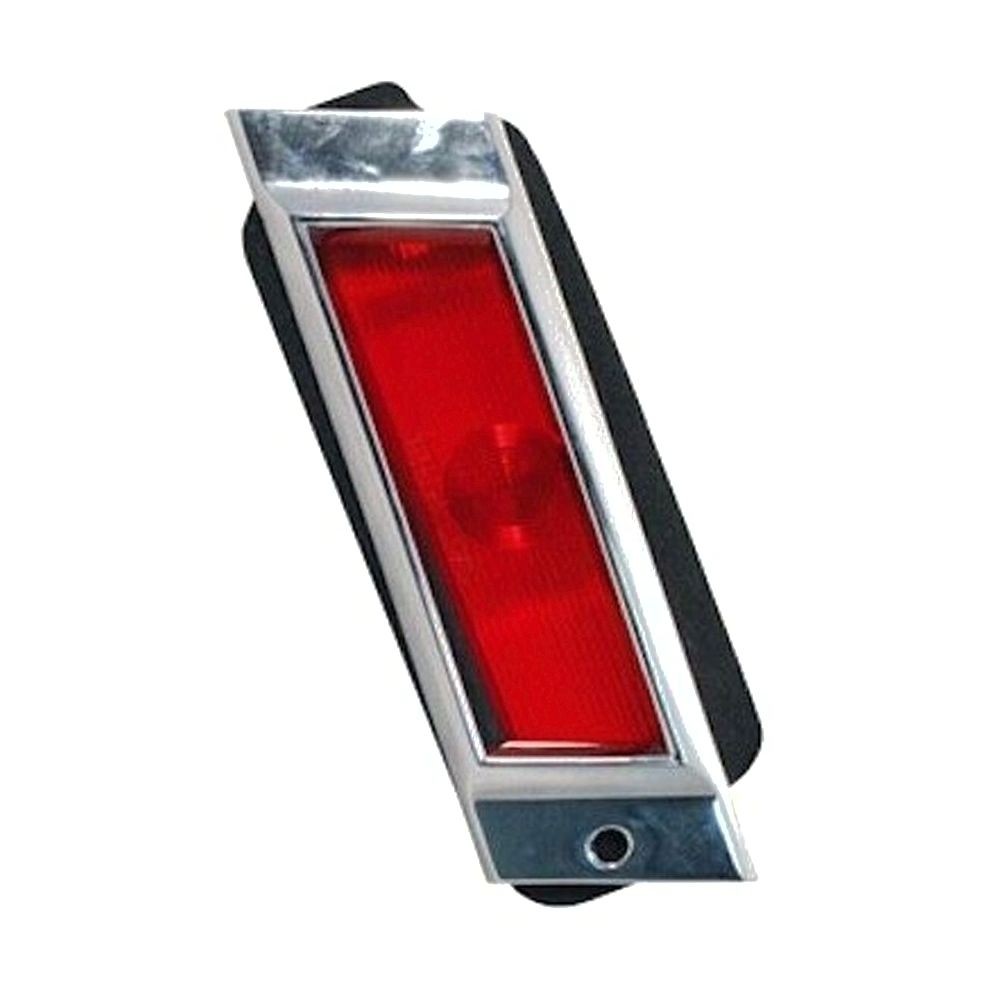 For 68 Chevrolet Caprice Hardtop Rear Side Marker Lamp w/Bezel Red Len-Pair