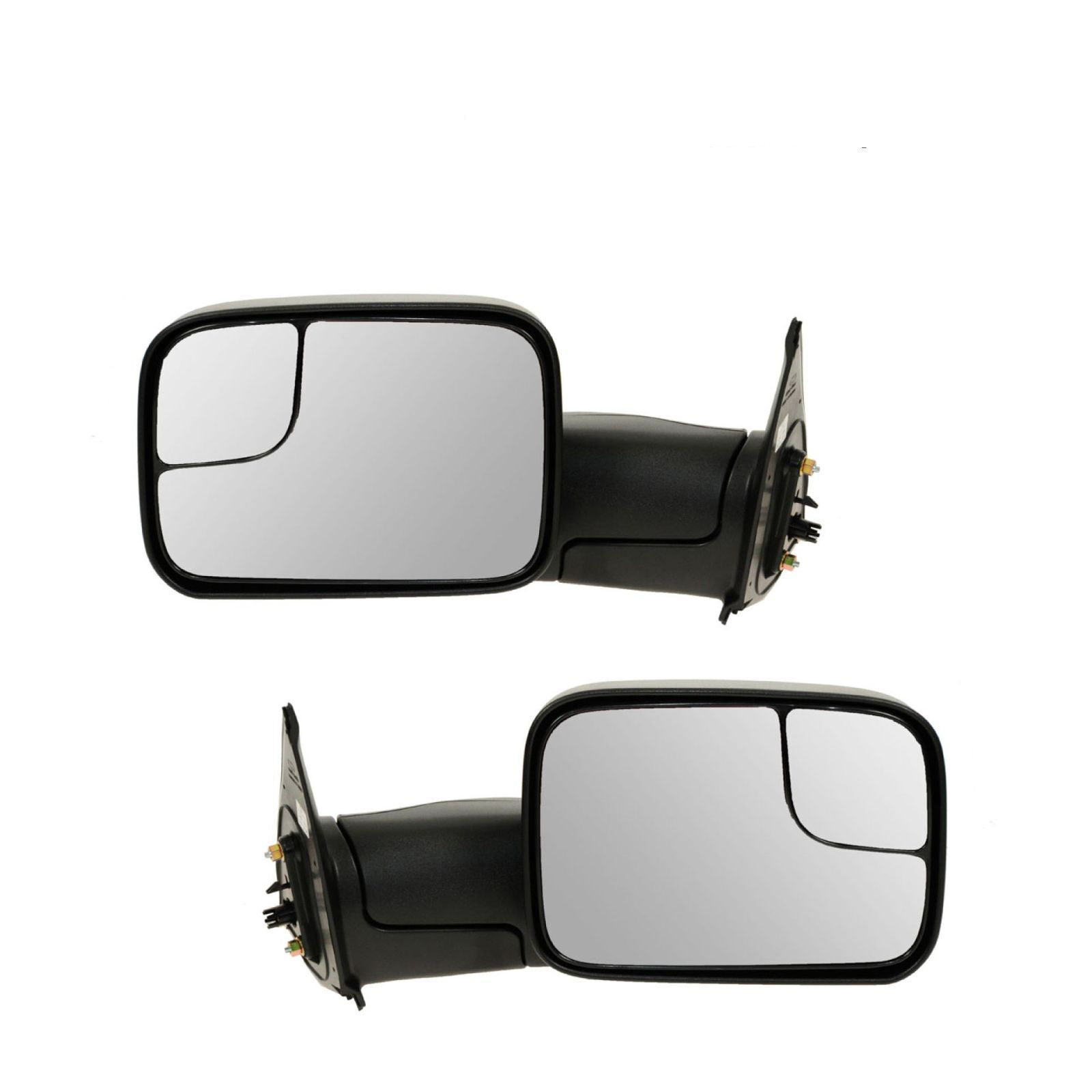 Mirrors Black Flip Up Tow Towing Pair Set For 2005-2015 Toyota Tacoma