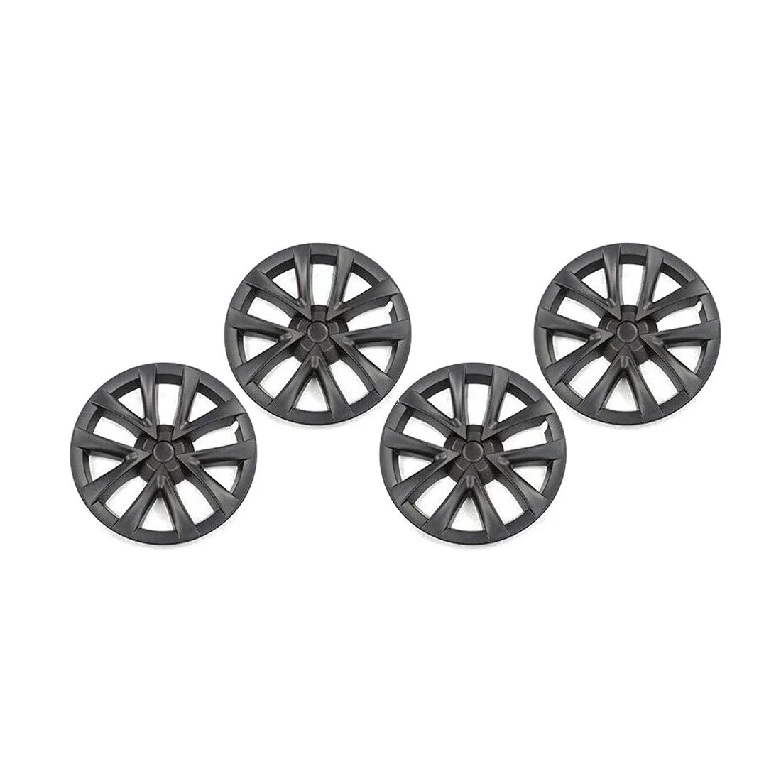 For Tesla 17-23 3 Base 3 18" Snap on Matte Black S Wheel Covers Rim Hub Cap ABS